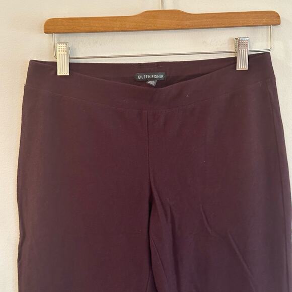 Eileen Fisher Pull on Pants Sz XS eggplant color Washable Stretch Crepe Pant - Picture 5 of 5